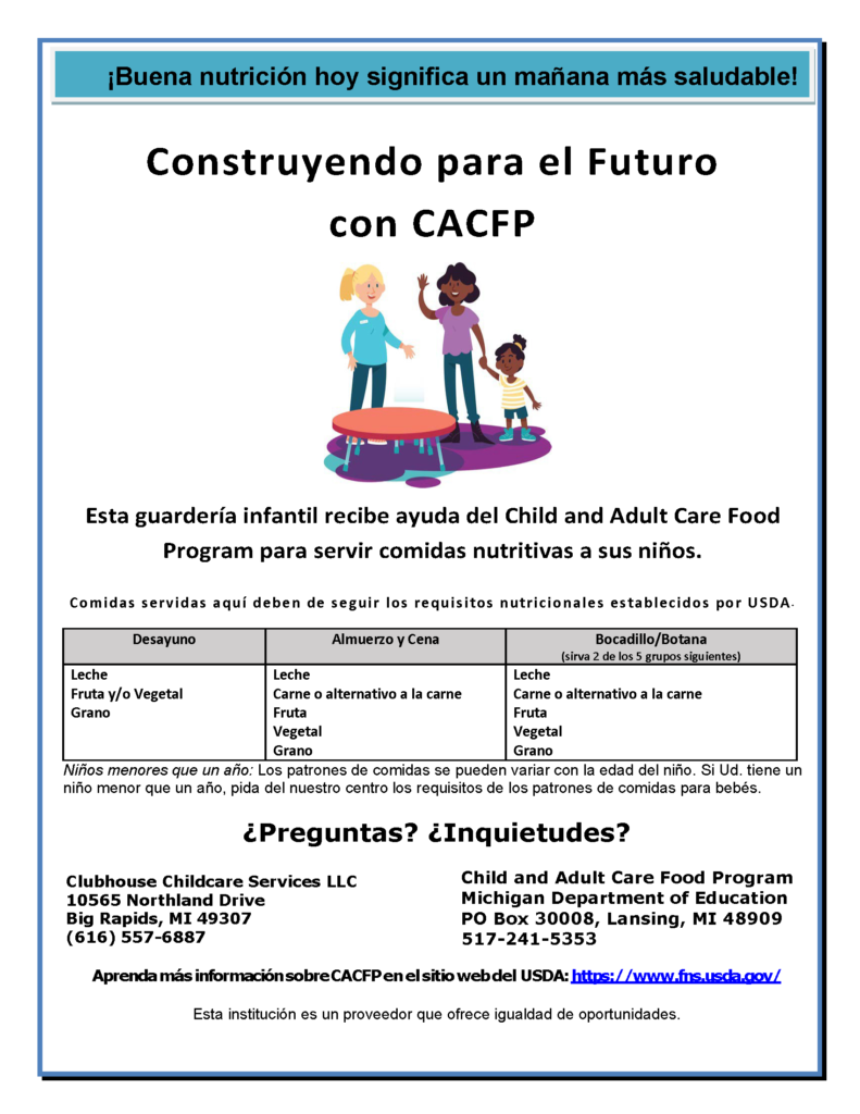 CACFP Program Spanish